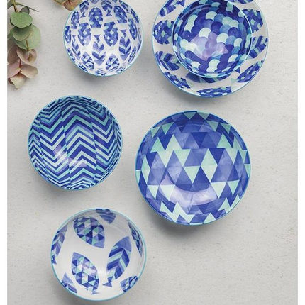 صحن ماكسويل آند وليامز ريف كوبيه بولة 18 سم مثلثات زرقاء