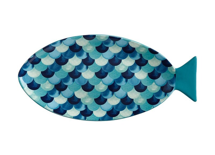 MAXWELL & WILLIAMS REEF FISH SERVING PLATTER 40CM BLUE SCALES