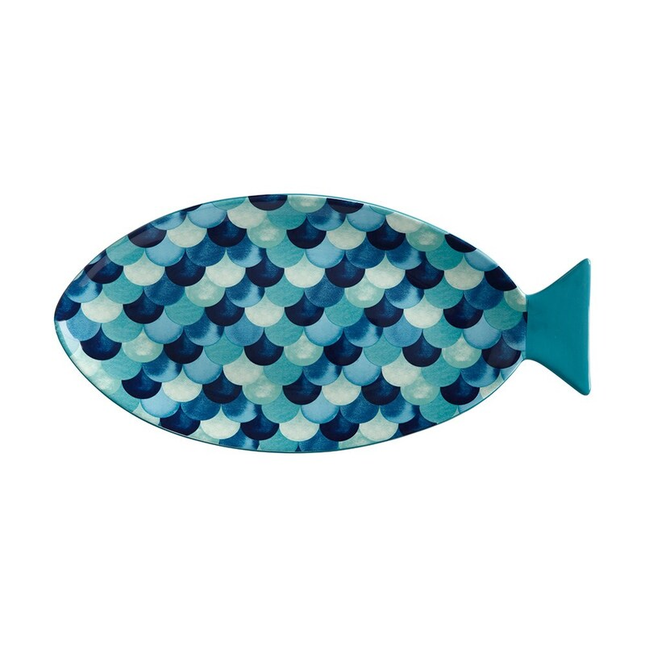 طبق تقديم سمك ماكسويل آند ويليامز ريف مقاس 40 سم حراشف زرقاء