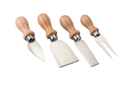 KITCHENCRAFT CHEESE KNIFE SET, STAINLESS STEEL, 4 PIECES