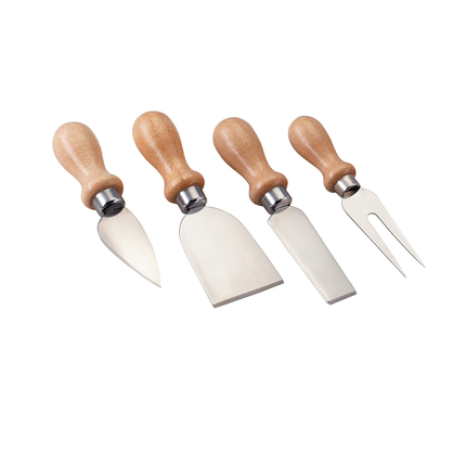 KITCHENCRAFT CHEESE KNIFE SET, STAINLESS STEEL, 4 PIECES