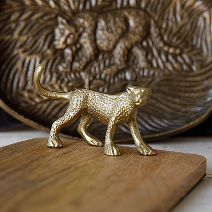 Artesà Rectangular Serving Platter, Mango Wood Board with Leopard Shaped Handles, 32 x 15cm