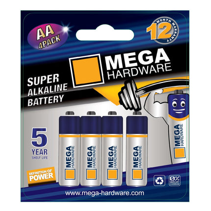 MEGA AA 1.5V ULTRA DIGITAL ALKALINE BATTERY  - 4PCS