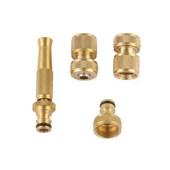 Brass Hose Connectors / 4pcs