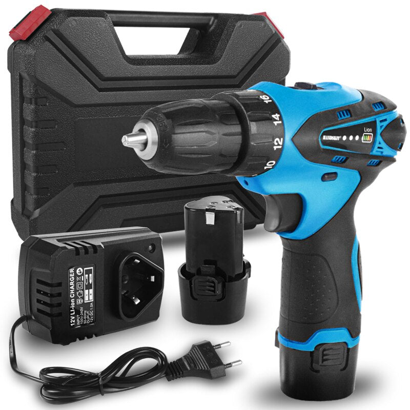 SCREWDRIVER SET 12V ELECTRIC DRILL CORDLESS WITH LITHIUM BATTERY
