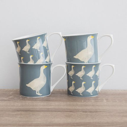Kitchen Craft Fluted Mug Set Of 4 Geese