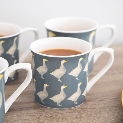 Kitchen Craft Fluted Mug Set Of 4 Geese