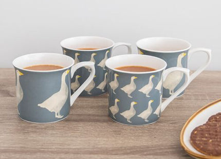 Kitchen Craft Fluted Mug Set Of 4 Geese