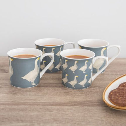 Kitchen Craft Fluted Mug Set Of 4 Geese