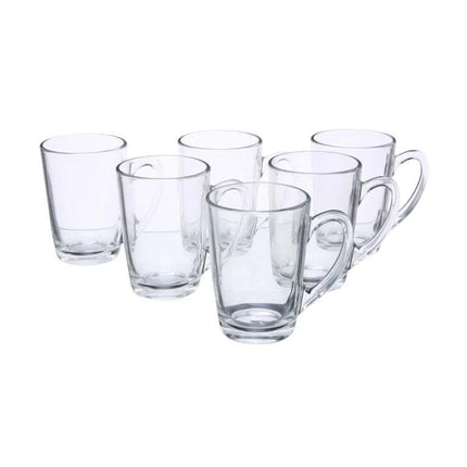 طقم مجات شاي نيو مورنينج كافيه مكون من 6 قطع شفاف 160 مل