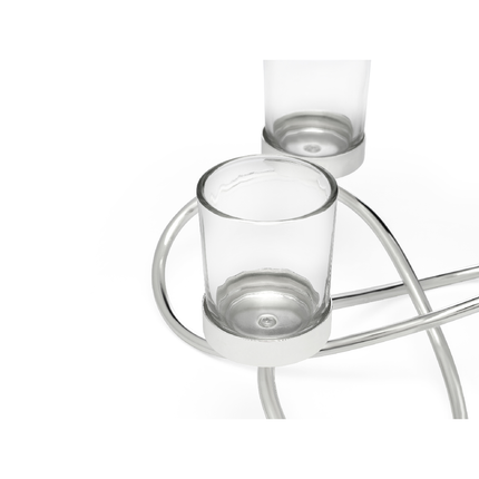 Tealight holder Infinity silver colour