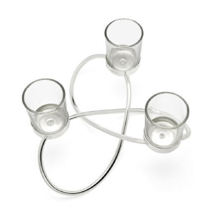 Tealight holder Infinity silver colour