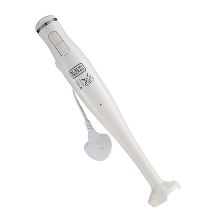 خلاط يدوي بلاك أند ديكر مع كوب قياس زجاج سرعتان -300 واط