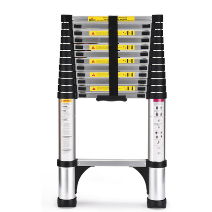 سلم تلسكوب قابل للتمدد من الألومنيوم 3.8 متر