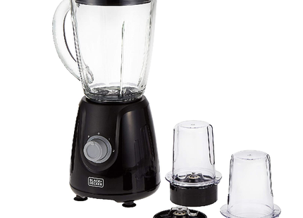 BLACK & DECKER BLENDER WITH GLASS JAR AND 2 GRINDING MILL, 400W, BLACK - BX440G-B5