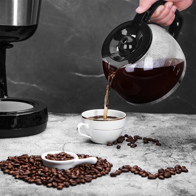 MEGA COFFEE MAKER MACHINE 1000W 1.25L  BLACK