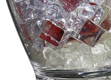 BarCraft Clear Acrylic Double Sided Drinks Pail/Cooler, Labelled