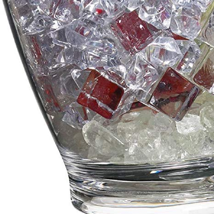 BarCraft Clear Acrylic Double Sided Drinks Pail/Cooler, Labelled