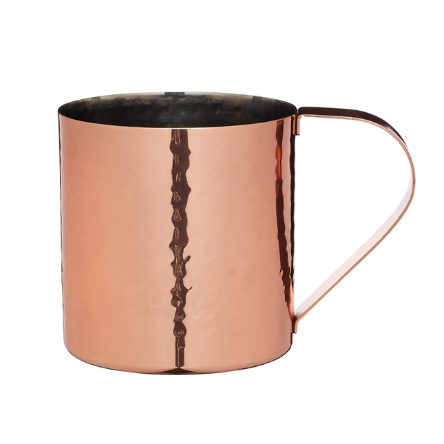 BarCraft BCLLMULE Moscow Mule Mug with Hammered Copper Finish, Stainless Steel, 550 ml