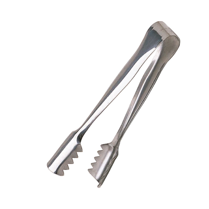 BarCraft Stainless Steel Ice Serving Tongs 16cm, Sleeved
