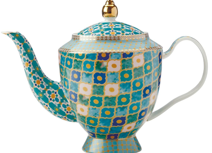 Maxwell & Williams HV0129 Teas & C’s Kasbah Loose Leaf Teapot with Infuser in Gift Box, Porcelain, Mint Green, 5 Cup (1 Litre)
