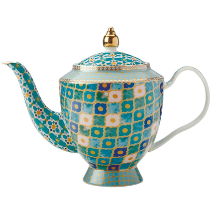 Maxwell & Williams HV0129 Teas & C’s Kasbah Loose Leaf Teapot with Infuser in Gift Box, Porcelain, Mint Green, 5 Cup (1 Litre)