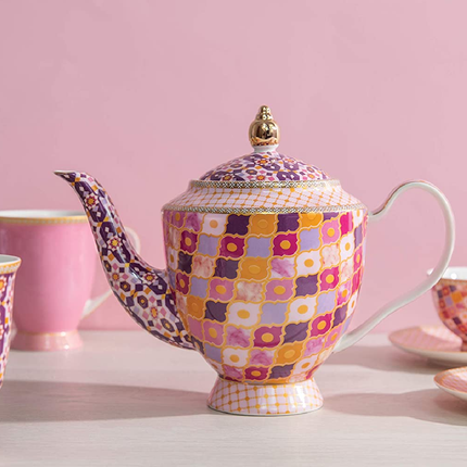 Maxwell & Williams HV0130 Teas & C’s Kasbah Loose Leaf Teapot with Infuser in Gift Box, Porcelain, Rose, 5 Cup (1 Litre)