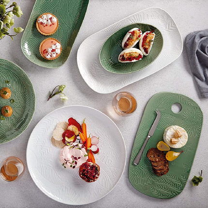 Maxwell & Williams DR0309 Panama Serving Platter in Gift Box, Stoneware, White, 34 x 19 cm