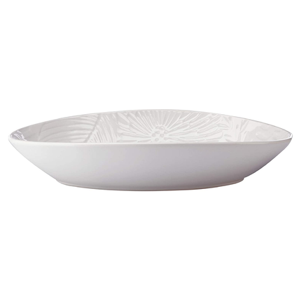 Maxwell & Williams Panama Oval Serving Dish in Gift Box, Stoneware, White, 24 x 17 cm