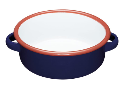 KitchenCraft World of Flavours Enamel Serving Dish / Tapas Bowl, 14 cm (5.5") - Blue