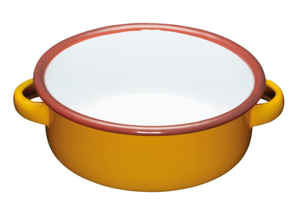 KitchenCraft World of Flavours Enamel Serving Dish / Tapas Bowl, 14 cm (5.5") - Yellow