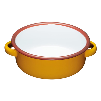 KitchenCraft World of Flavours Enamel Serving Dish / Tapas Bowl, 14 cm (5.5") - Yellow