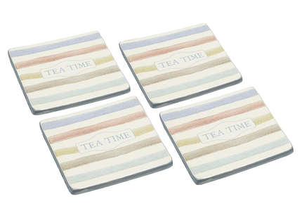 Classic Collection Ceramic Coasters, Set of Four, Acetate Display Packed