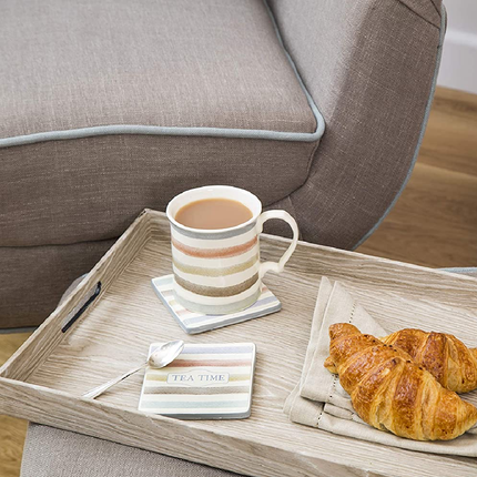 Classic Collection Ceramic Coasters, Set of Four, Acetate Display Packed