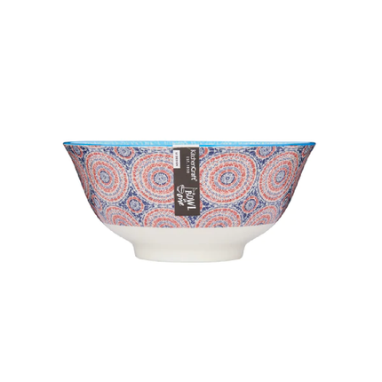KitchenCraft Blue and Red Mosaic Style Ceramic Bowls