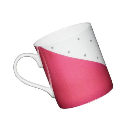 KitchenCraft Set of China Pink Panel Mini Mugs
