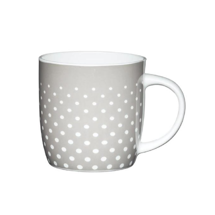 Kitchencraft China Grey Polka Mug | Kcmbar147