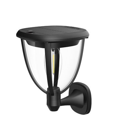 مصباح ديكور خارجي مثبت على الحائط مقاوم للماء بالطاقة الشمسية 2 قطعة