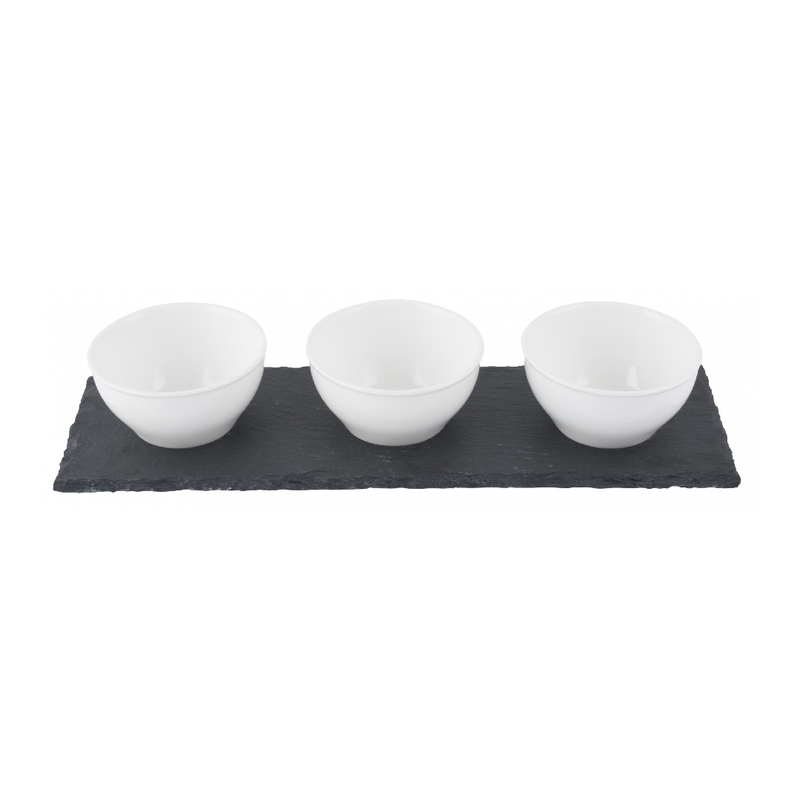 KitchenCraft tapasset Mikasa 34 x 11 cm slate/porcelain white