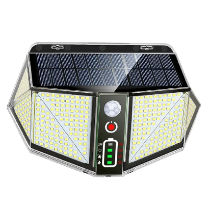 كشاف جداري يعمل بالطاقة الشمسية، مقاوم للماء، أبيض  - 410 ليد