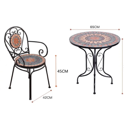 LUXURY GARDEN DINING SET - 3 PIECES