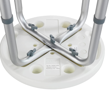 مقعد حمام سيكيورا 45.5 *57.5 سم من وينكو أبيض/فضي