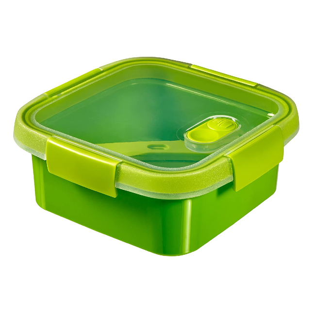 CURVER SQUARE LUNCH BOX STORAGE CONTAINER WITH KNIFE 0.9L