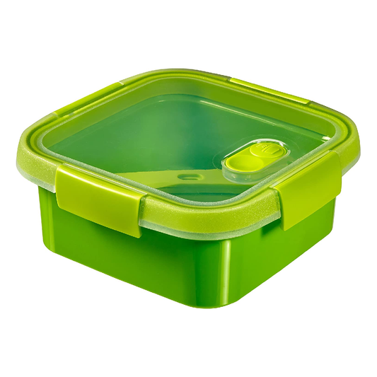 SQUARE LUNCH BOX STORAGE CONTAINER WITH KNIFE 0.9L