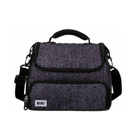 BUILT INSULATED LUNCH BAG WITH 'THE PROFESSIONAL' DESIGN, POLYESTER, BLACK, 18.5 X 27 X 21 CM