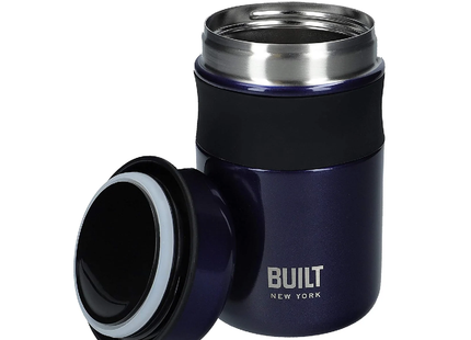 BUILT DOUBLE WALL VACUUM INSULATED FLASK FOR HOT AND COLD FOODS, 490 ML, NAVY