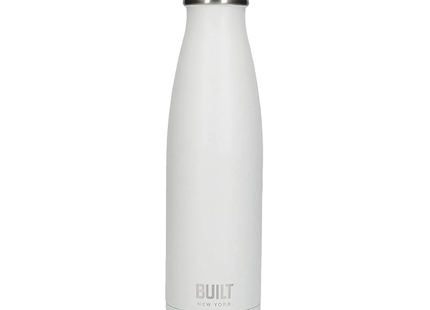 BUILT INSULATED WATER BOTTLE/THERMAL FLASK WITH LEAKPROOF CAP, STAINLESS STEEL, WHITE, 480 ML