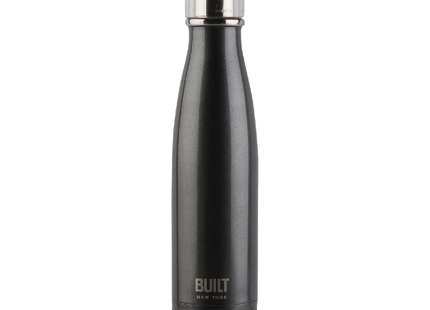 BUILT 17OZ DOUBLE WALLED STAINLESS STEEL WATER BOTTLE CHARCOAL