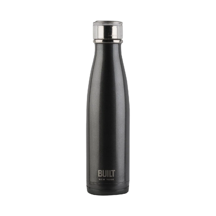 BUILT 17OZ DOUBLE WALLED STAINLESS STEEL WATER BOTTLE CHARCOAL