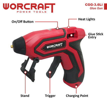 WORCRAFT CORDLESS GLUE GUN
